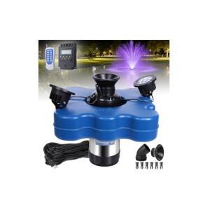Floating Pond Fountain Aerator with LED Lights