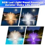 Floating Pond Fountain Aerator with LED Lights