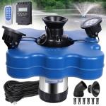Floating Pond Fountain Aerator with LED Lights