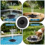 Solar Fountain Pump with 6 Nozzles and Spray Options