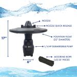 1/4 HP Aerating Pond Fountain, 2,500 GPH