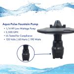 1/4 HP Aerating Pond Fountain, 2,500 GPH