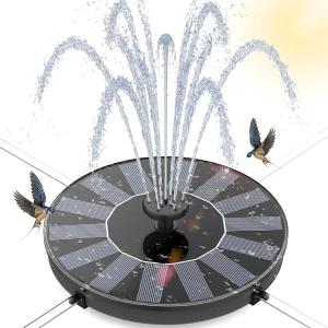 Solar Floating Fountain with 6 Nozzles for Ponds
