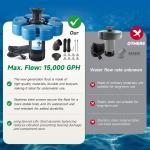1HP Pond Fountain Aerator with 15000 GPH Pump