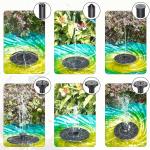 Solar Floating Fountain with 6 Nozzles for Ponds