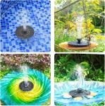 Solar Floating Fountain with 6 Nozzles for Ponds