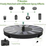 Solar Floating Fountain with 6 Nozzles for Ponds
