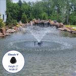 1/4 HP Aerating Pond Fountain with Color LED Lights