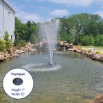 1/4 HP Aerating Pond Fountain with LED Lights