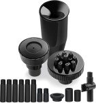 Small Black Plastic Fountain Nozzle 1/2