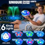 ChlorStar Rechargeable Floating Pool Fountain with Lights