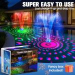 ChlorStar Rechargeable Floating Pool Fountain with Lights