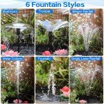 Small Black Plastic Fountain Nozzle 1/2