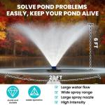 15000GPH Floating Pond Fountain Aerator Pump