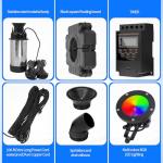 1HP Pond Fountain Aerator with RGB Lights