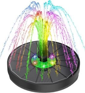 Large Solar Pool Fountain with Light Show