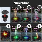 Large Solar Pool Fountain with Light Show