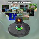 Large Solar Pool Fountain with Light Show