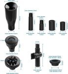 Small Black Plastic Fountain Nozzle 1/2