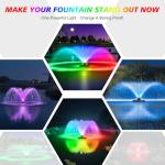 RGBW LED Pond Fountain Light with Power Cord