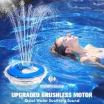 Large Solar Fountain with Light Show and Anchor