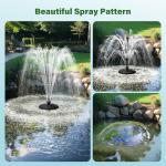 Floating Pond Fountain with Color-Changing LED Lights