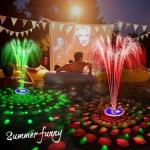 Large Solar Fountain with Light Show and Anchor