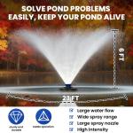 750W 3/4 HP Pond Fountain Pump with 100 FT Cord