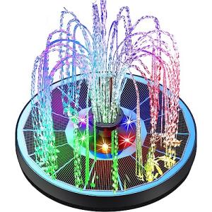 Solar Floating Fountain with Colorful Lights