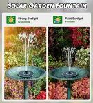 Solar Floating Fountain with Colorful Lights