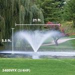 Kasco VFX Series 3/4 HP Pond Fountain with RGB Lights