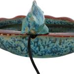 Sunnydaze Fish Glazed Ceramic Outdoor Fountain