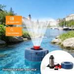 Floating Pond Fountain Aerator with Water Pump