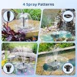 Solar Fountain Pump & Pond Filter Kit with 4 Nozzles