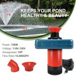 1HP Floating Pond Fountain Aerator Pump, 15000 GPH