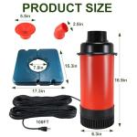 1HP Floating Pond Fountain Aerator Pump, 15000 GPH