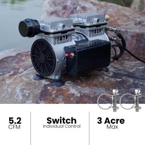 3/4HP Pond Aerator System for Up to 3 Acres