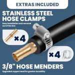 125FT Self Sinking Pond Hose with Clamps