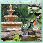 JINYEAH Ceramic Floating Koi Fish for Ponds