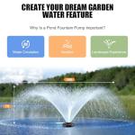 750W Pond Fountain Aerator with Timer and Nozzles