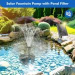 Solar Fountain Pump with Filter Kit for Ponds