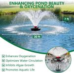 750W Floating Pond Fountain Aerator Pump 15000 GPH