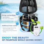 5000GPH Floating Fountain Pump for Large Ponds