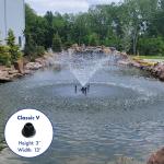 1/2 HP Aerating Fountain, 5,000 GPH, 3 Patterns