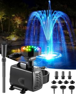 RGB Submersible Pump Pond Filter Fountain Kit