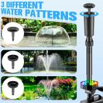 3-in-1 RGB Submersible Pond Filter Fountain