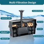 Solar Pond Filter and Pump with Battery Backup