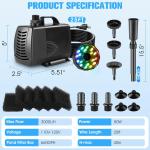 ZoneJoy RGB Submersible Pump and Filter Kit