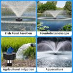 15000 GPH Stainless Steel Floating Pond Fountain