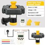 1HP Floating Pond Fountain Aerator with Timer